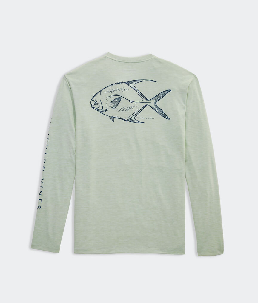 Permit Fish Long-Sleeve Harbor Performance Tee