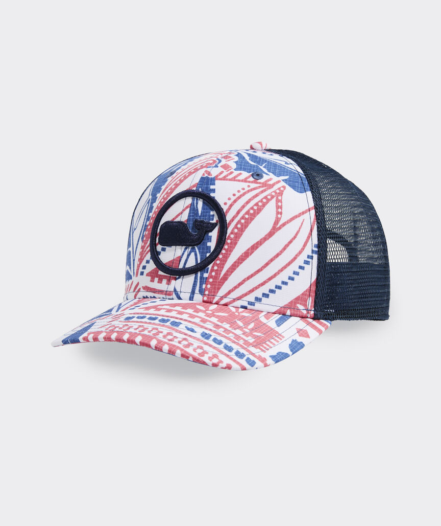 Chappy Print Whale Dot Trucker Hat