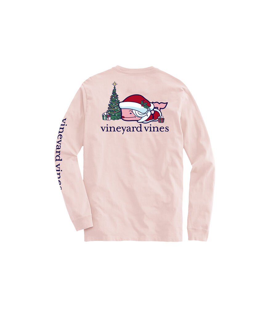 OUTLET Girls' Mrs. Claus Whale Long-Sleeve Pocket Tee