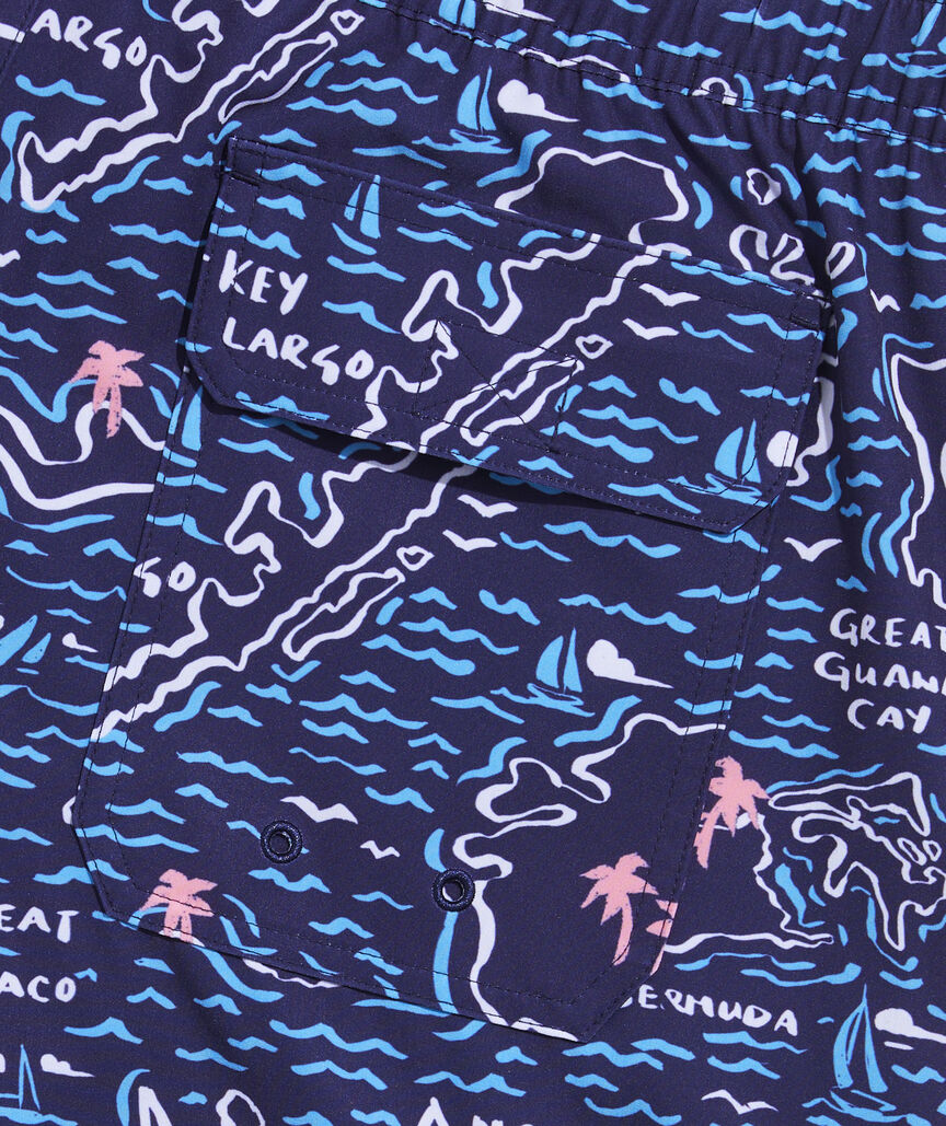 7 Inch Printed Chappy Swim Trunks
