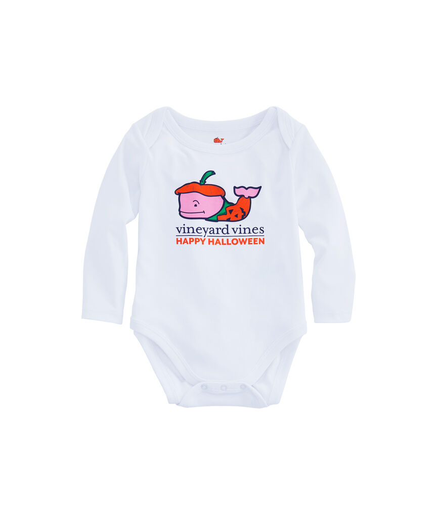 Baby Pumpkin Whale Long-Sleeve Bodysuit