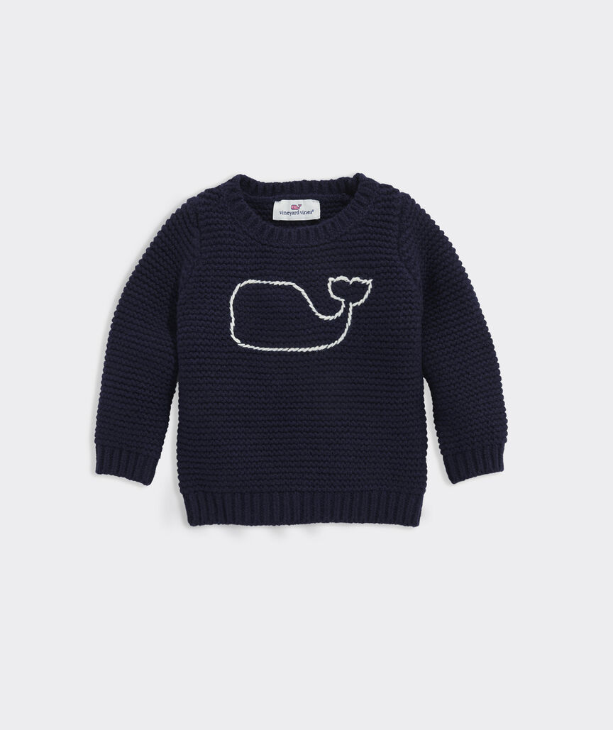 Baby Embroidered Whale Sweater