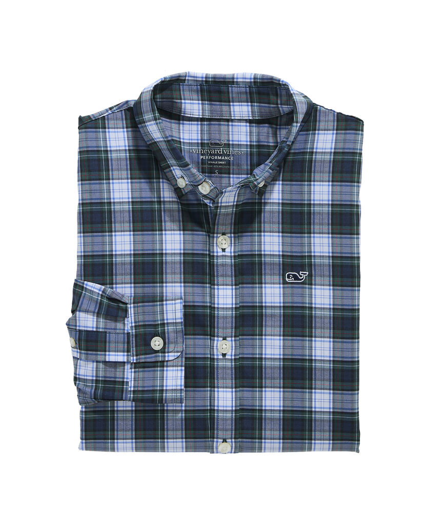 OUTLET Boys' Performance Nylon Plaid Shirt