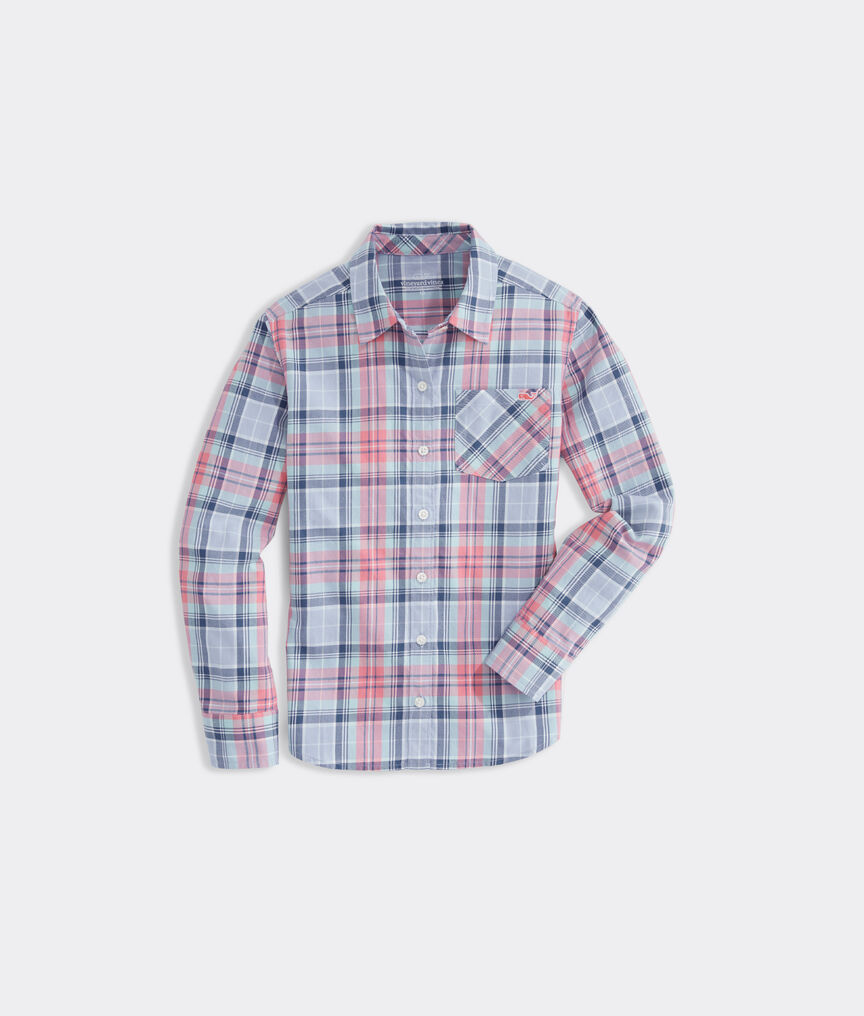 Girls' Flannel Button-Down Shirt