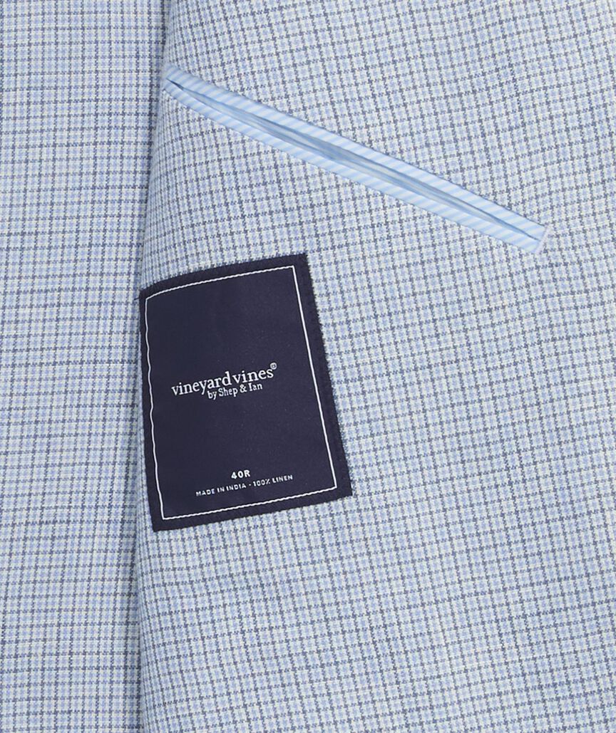 Blue Lagoon Tattersall Linen Vos Sport Coat