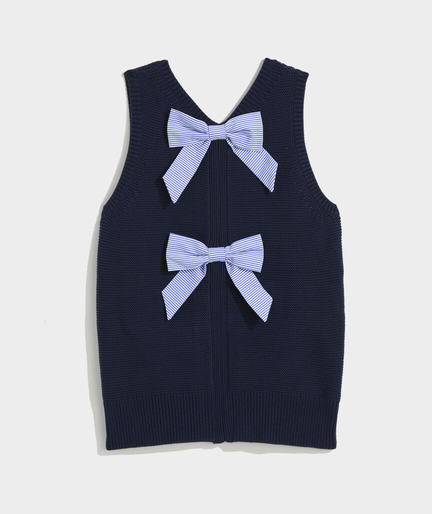 Katie Cotton Bow Sweater Tank