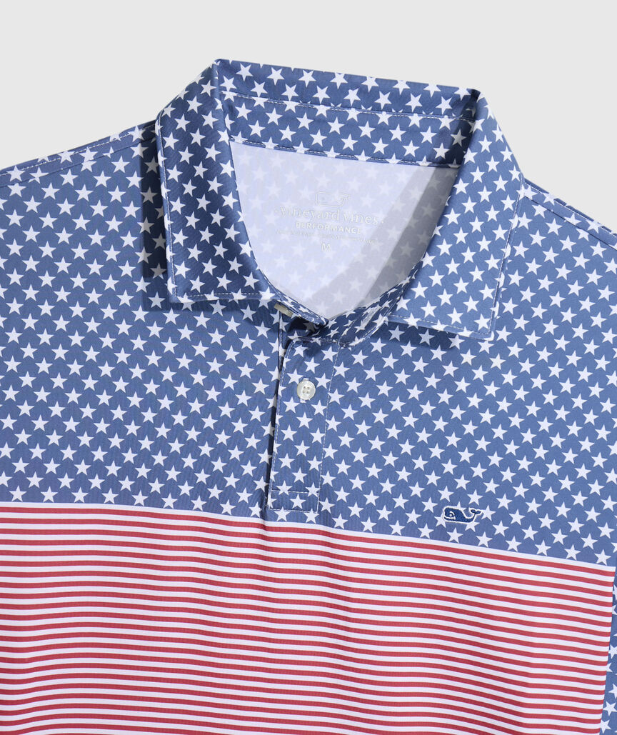 OUTLET Americana Stars & Stripes Performance Polo