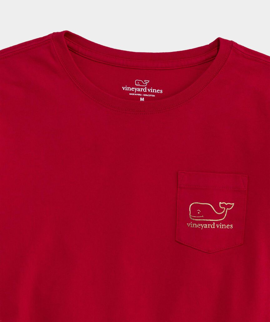 Girls' Foil Vintage Whale Long-Sleeve Pocket Tee