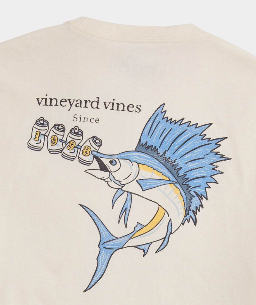 Since 98 Beer Cans Short-Sleeve Pocket Tee