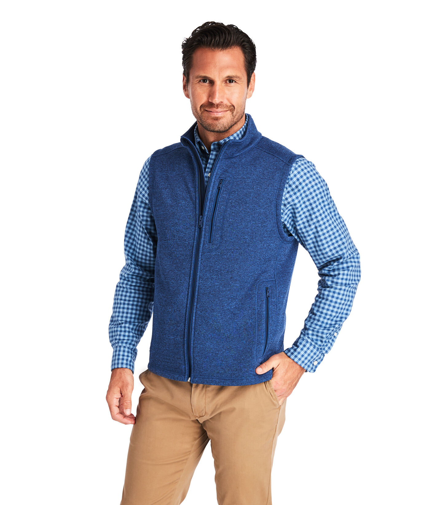 Vineyard vines mountain sweater fleece vest Clearance