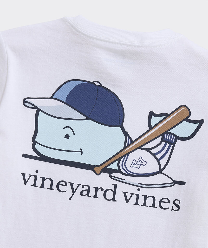 Boys' Blue Baseball Whale Short-Sleeve Pocket Tee