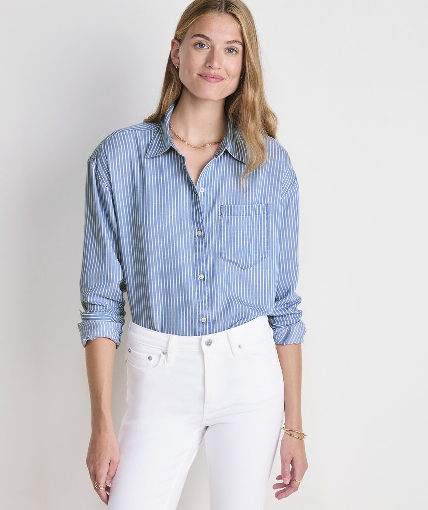 Birdie Pinstripe Button-Down