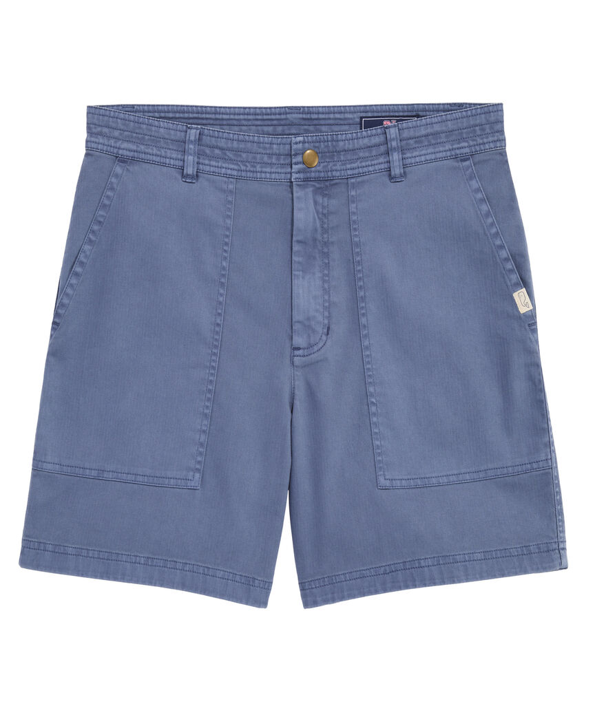 OUTLET 7 Inch Herringbone Patch Pocket Shorts
