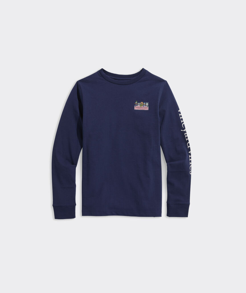 Boys' Winter Pups Logo Box Long-Sleeve Tee