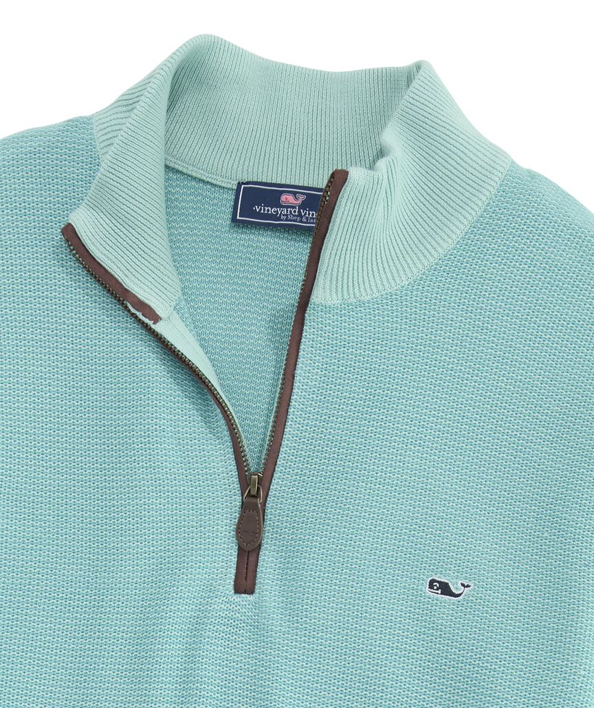 OUTLET Honeycomb Quarter-Zip Sweater