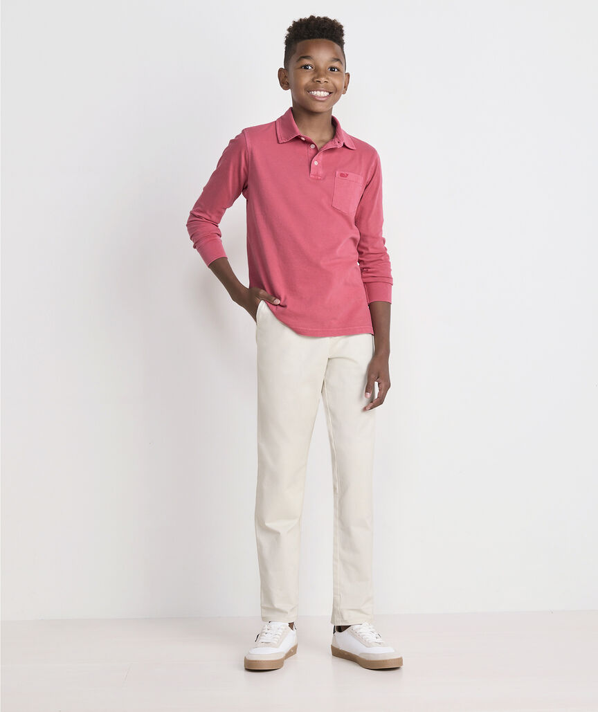 Boys' Long-Sleeve Surf Polo