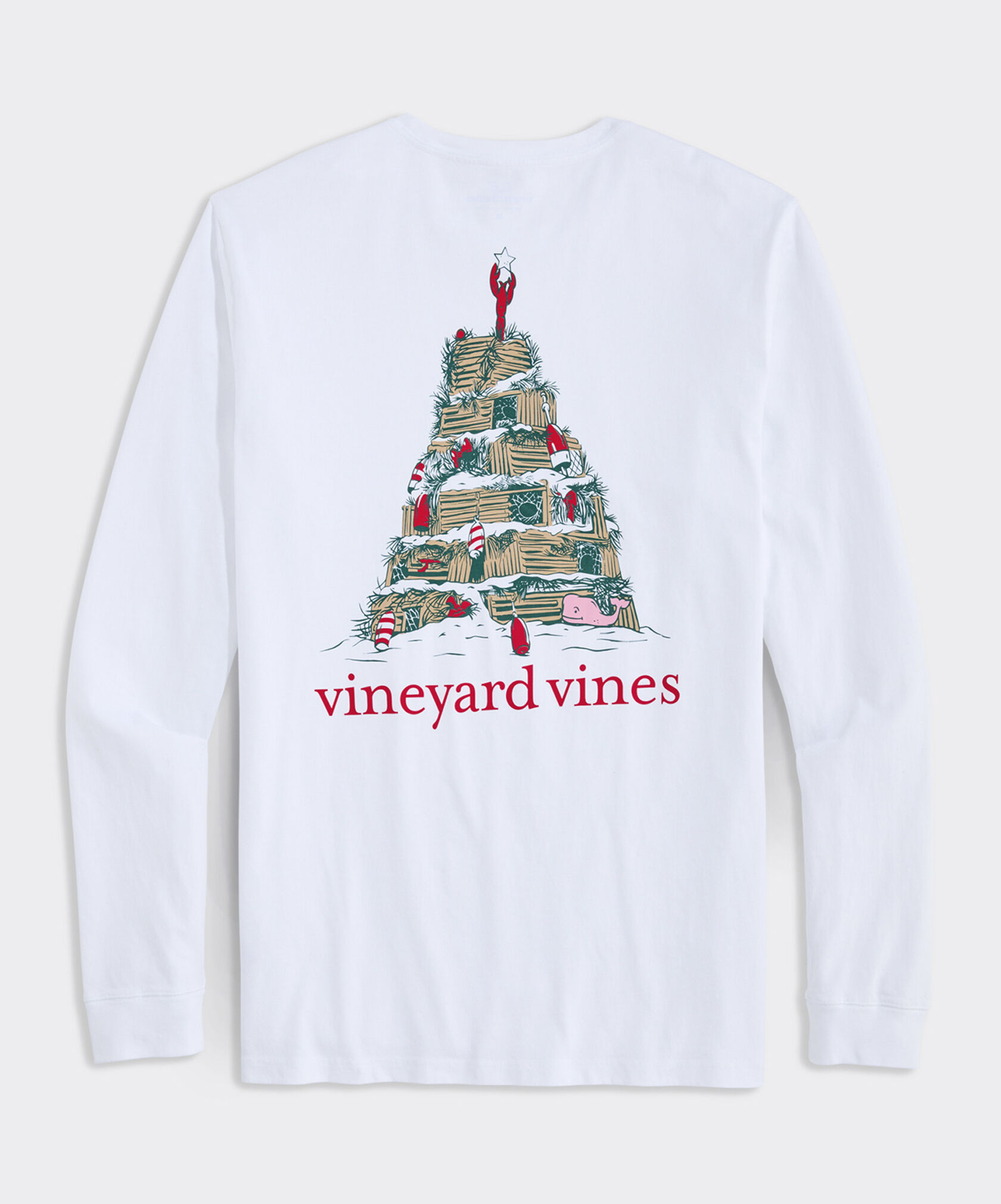 Christmas Tree Traps Long-Sleeve Pocket Tee