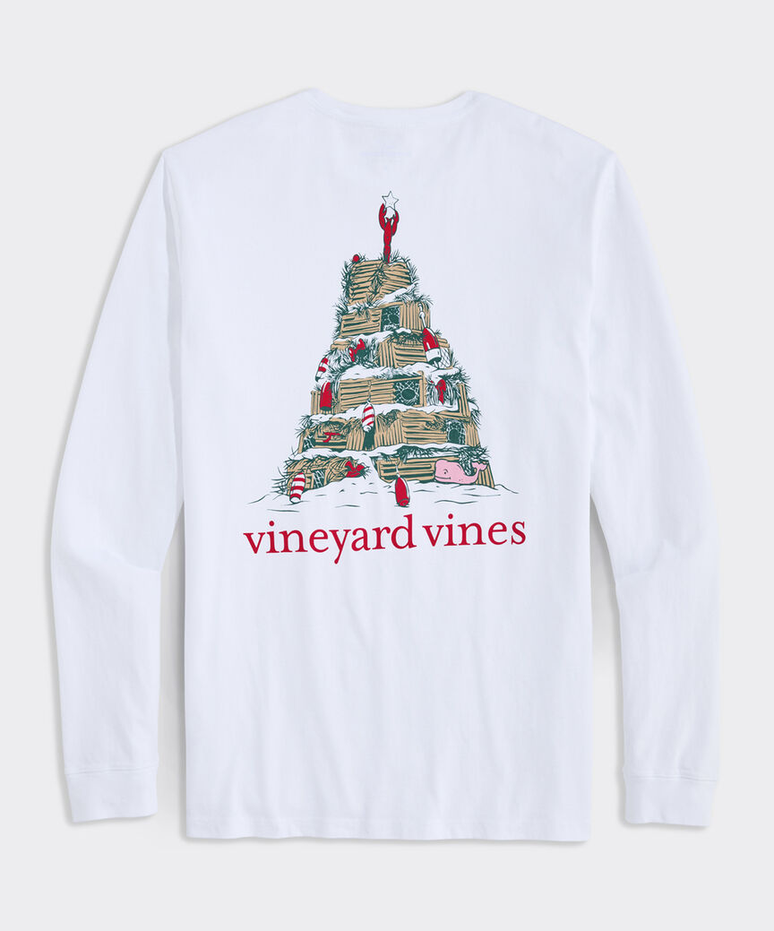 Christmas Tree Traps Long-Sleeve Pocket Tee