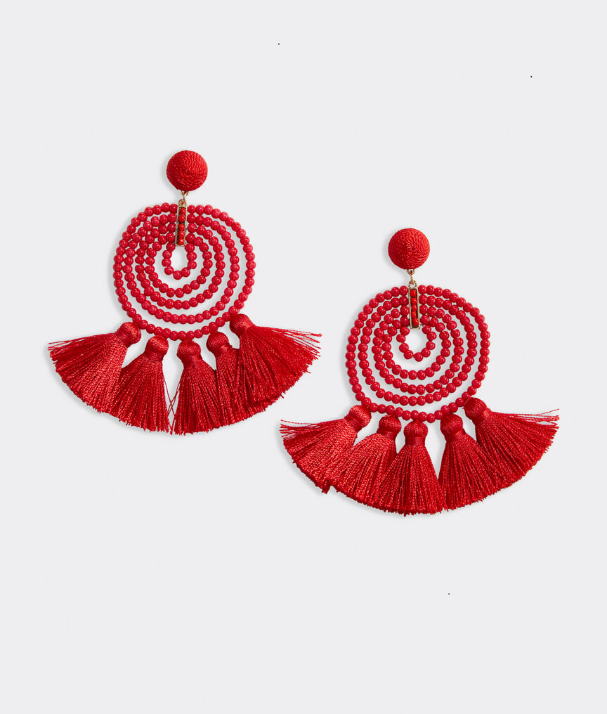 Beaded Tassel Earrings