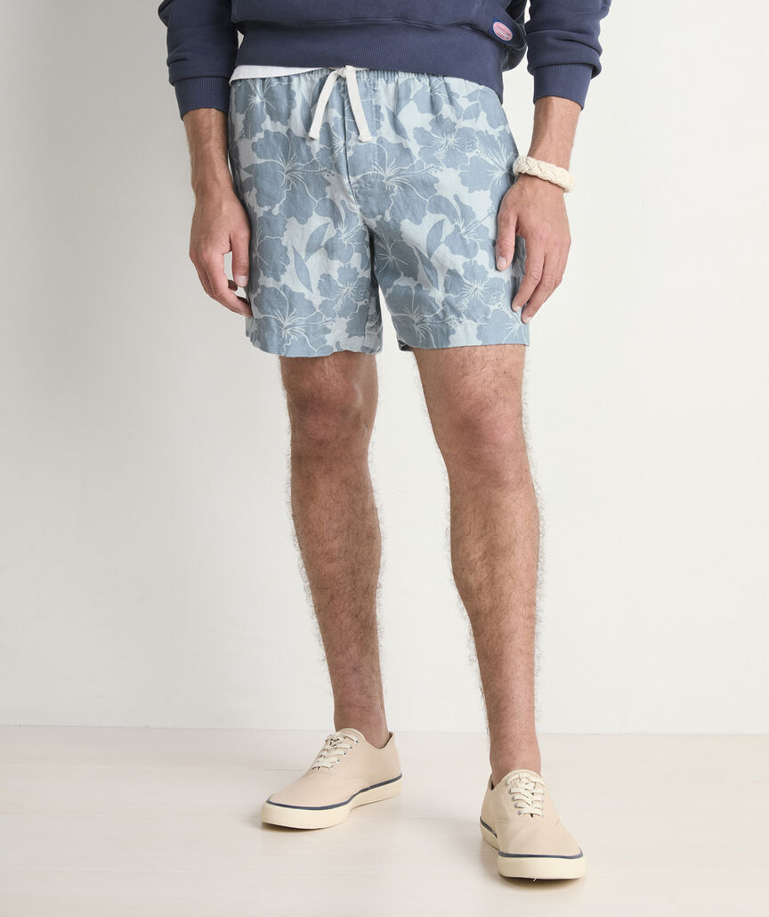 7 Inch Surfside Pull-On Linen Shorts