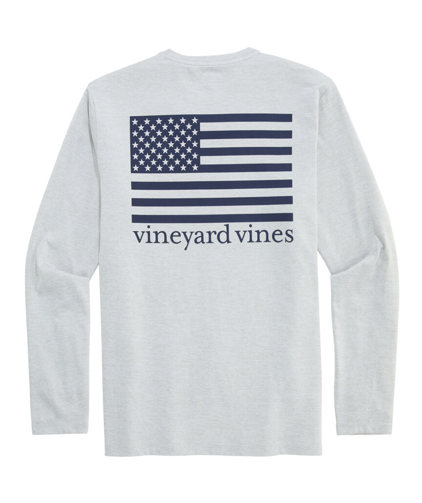 OUTLET USA Flag Long-Sleeve Performance Tee