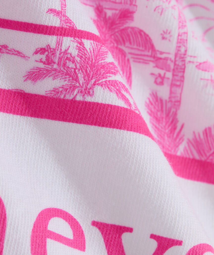 Women's Beachy Toile Whale Short-Sleeve Pocket Tee