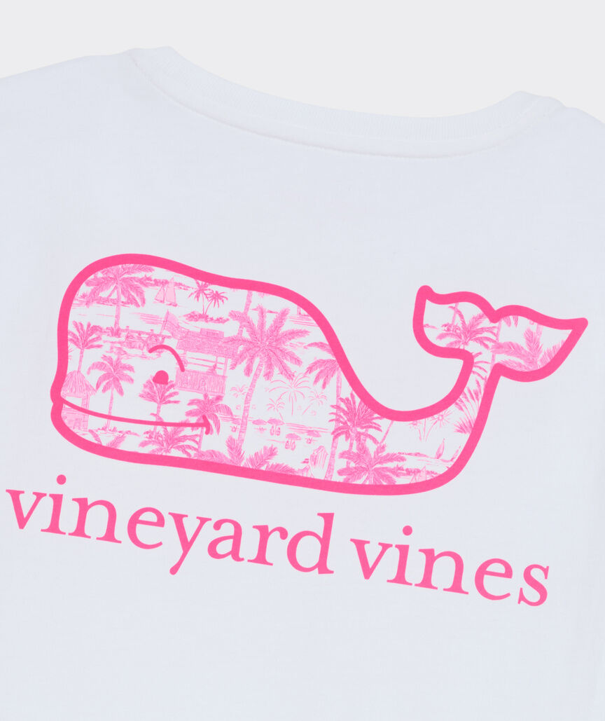 Women's Beachy Toile Whale Short-Sleeve Pocket Tee