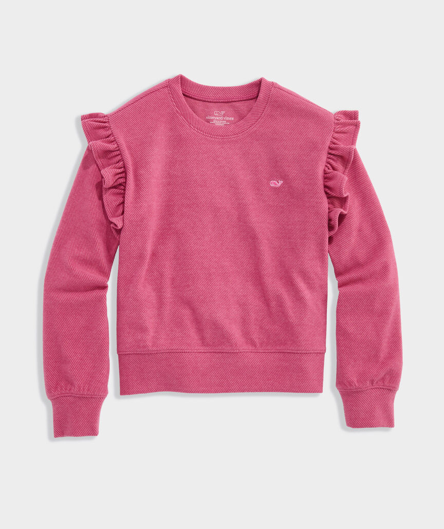 Girls' Calmwater Ruffle Crewneck