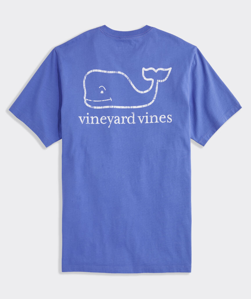 Two-Tone Vintage Whale Short Sleeve Pocket Tee