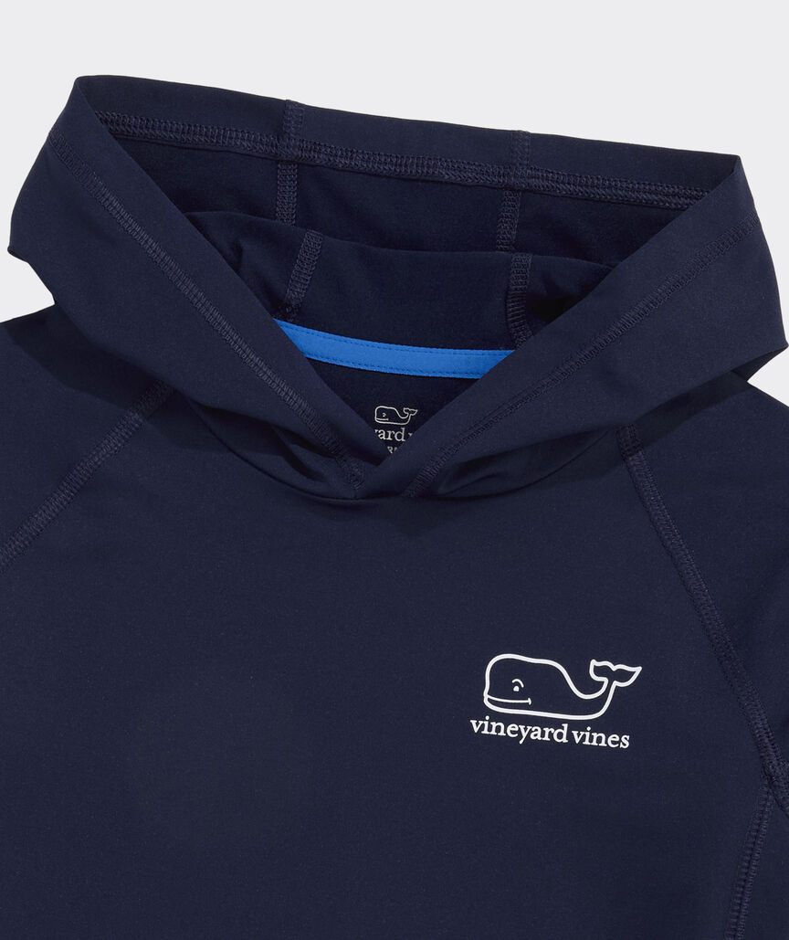 Boys' Performance Whale Outline Harbor Sun Hoodie Tee
