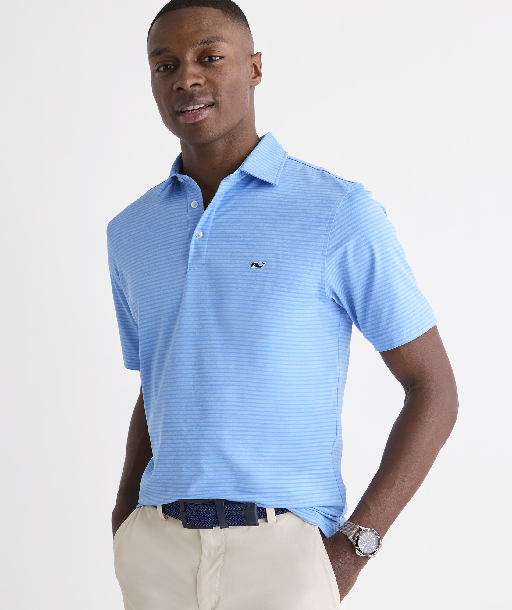 Shop Bradley Stripe Sankaty Polo at vineyard vines