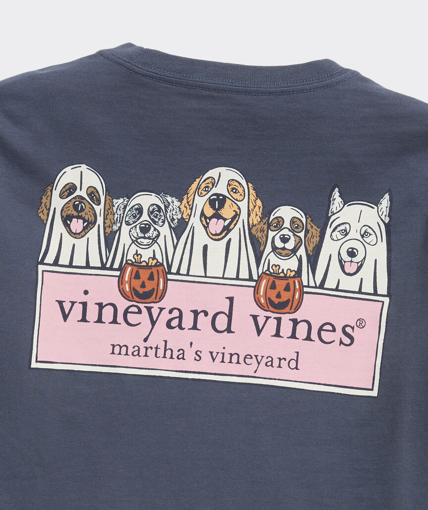 Boys' Ghost Pups Logo Box Long-Sleeve Pocket Tee