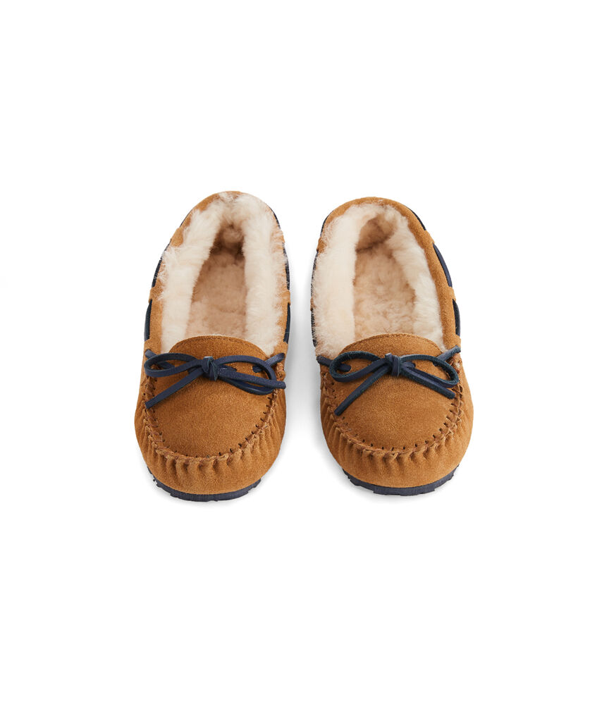 Womens Natural Suede Slippers