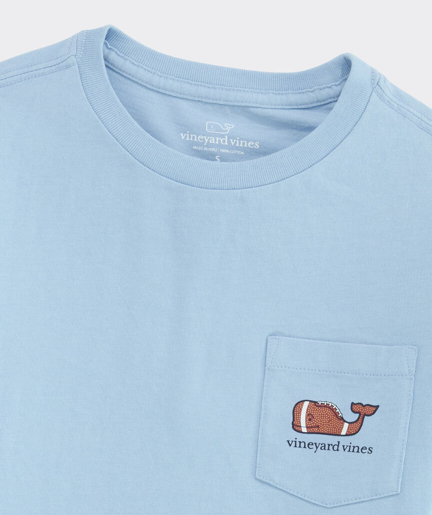 Boys' Whale Mary Football Long-Sleeve Pocket Tee