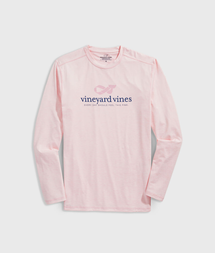 Men's Limited-Edition Breast Cancer Awareness Long-Sleeve Harbor Performance Tee