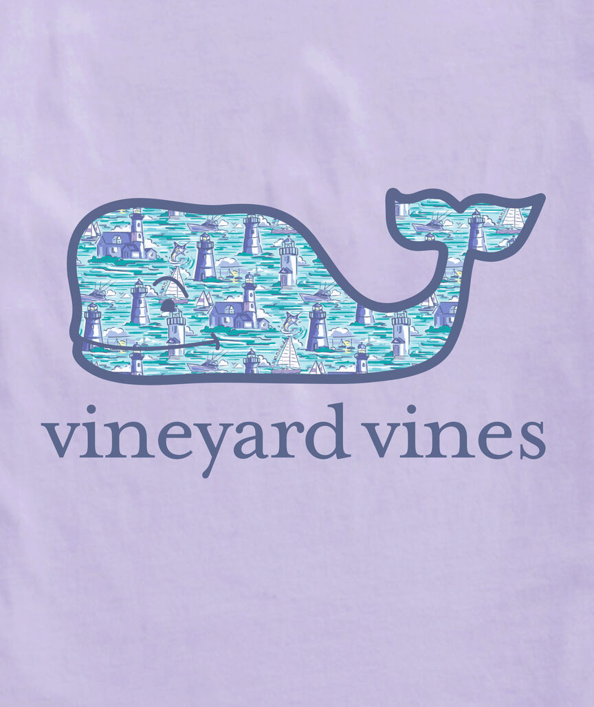 OUTLET Lighthouse Scene Whale Short-Sleeve Tee