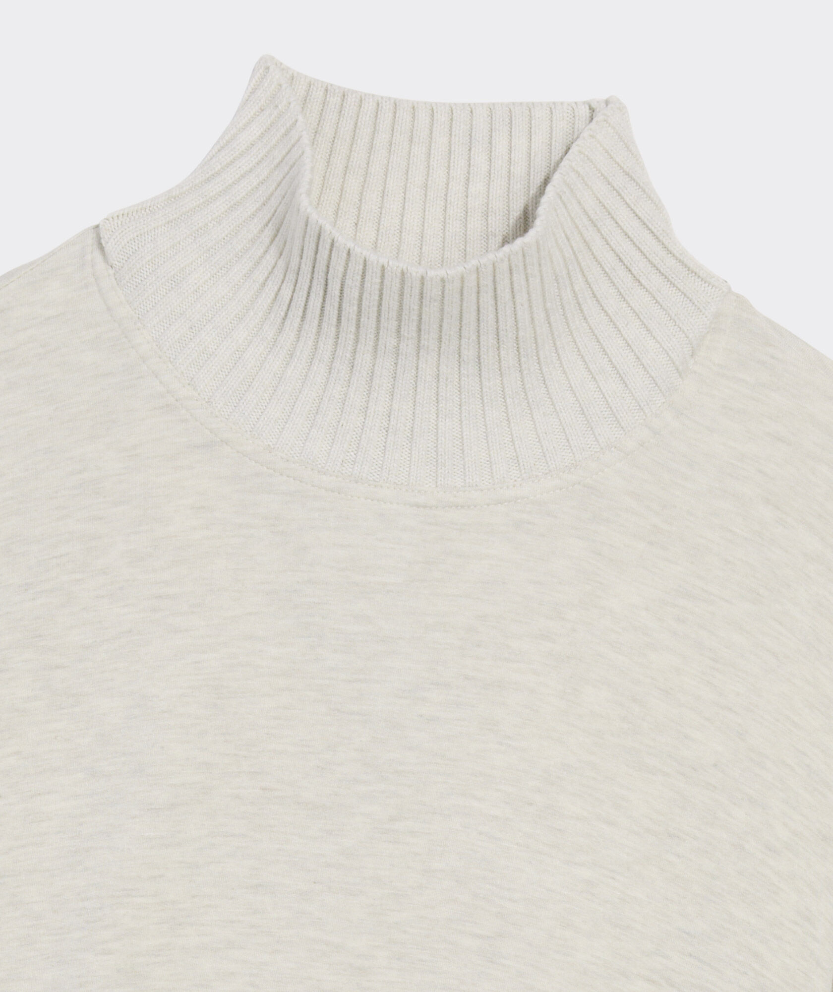 Dreamcloth® Ribbed Trim Funnel-Neck Pullover