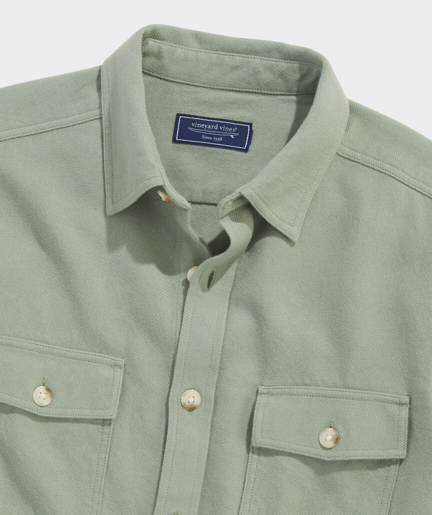Clifton Solid Midweight Twill Utility Shirt