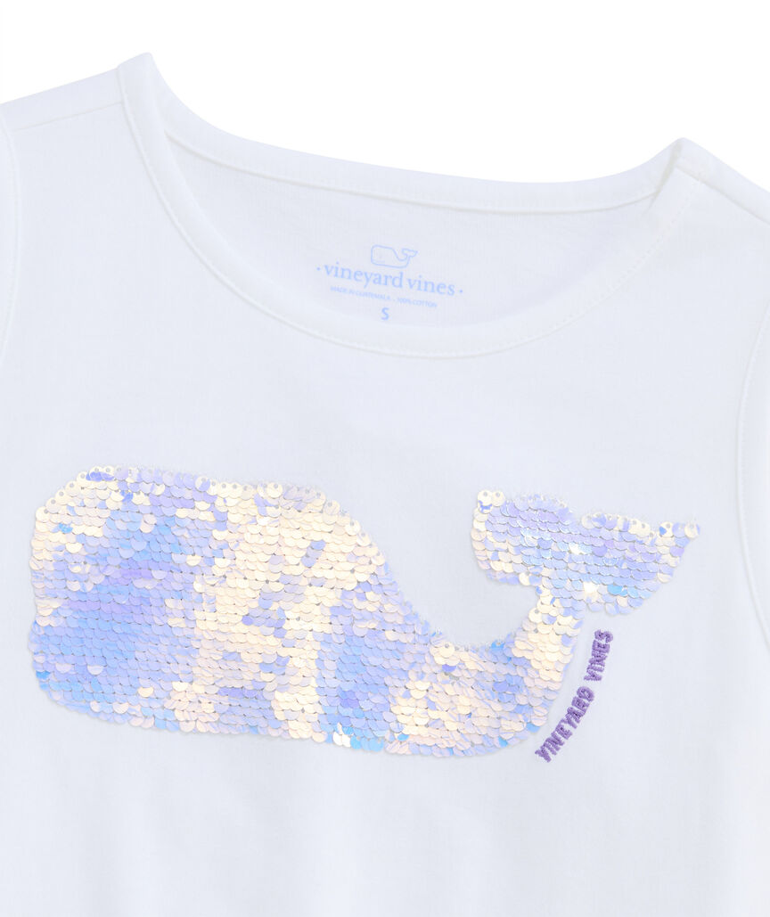 OUTLET Girls' Flip Sequin Tie-Front Top