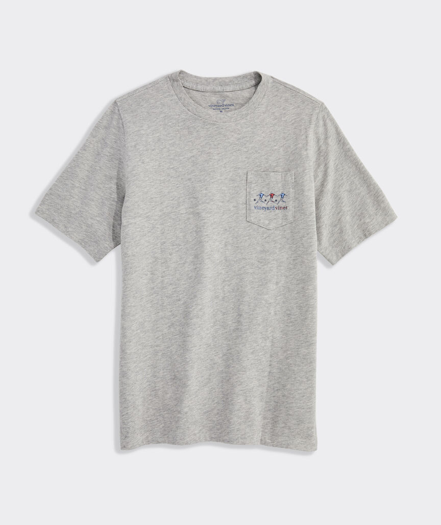 Boys' Soccer Outline Short-Sleeve Pocket Tee
