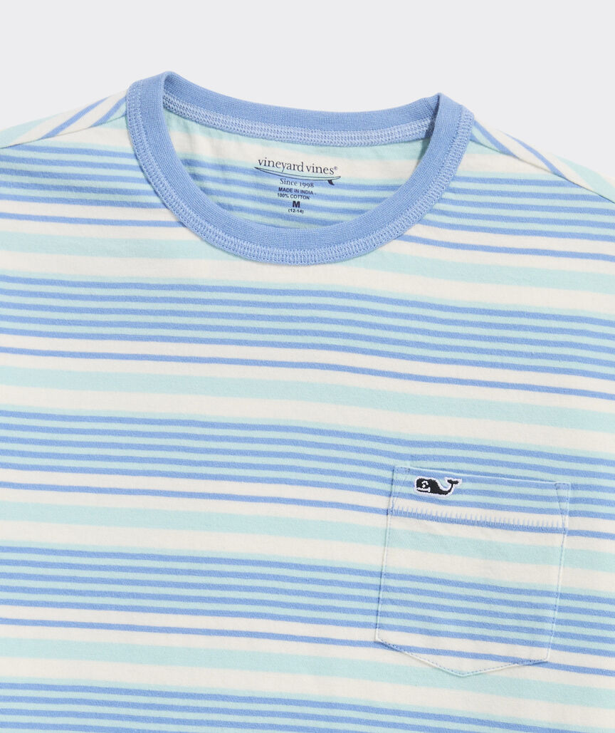 Boys' Garment-Dyed Surf Striped Pocket Tee