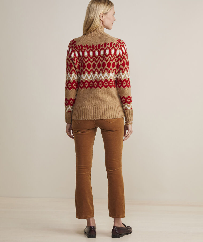 Fair Isle Mockneck Sweater