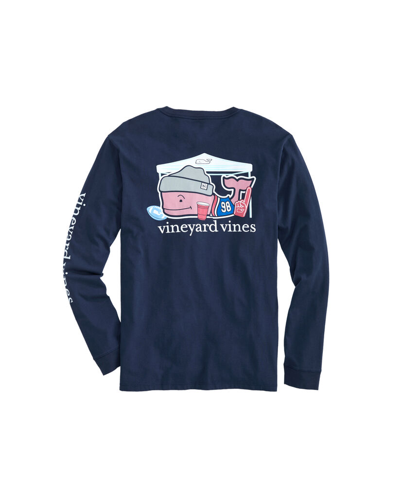 Tailgate Whale Long-Sleeve Pocket Tee