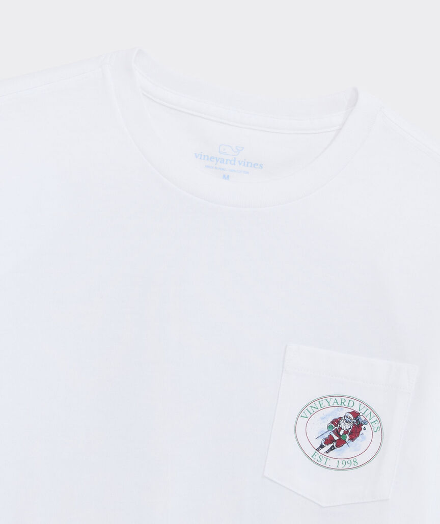 Boys' Santa Ski Long-Sleeve Pocket Tee