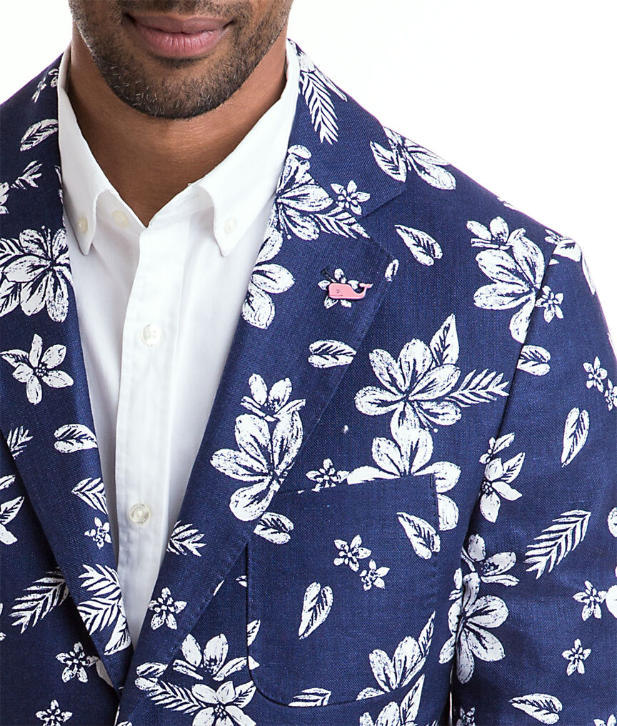 Floral Cotton/Linen Sport Coat