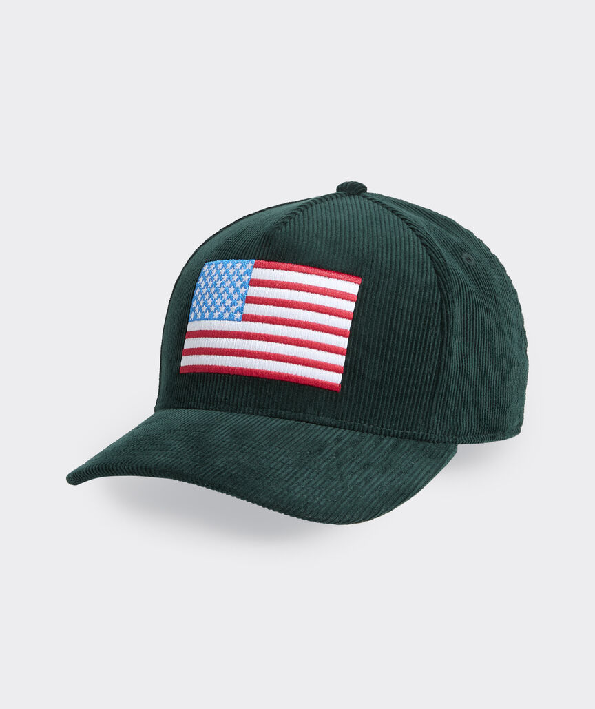 Corduroy Hi-Pro American Flag Trucker Hat