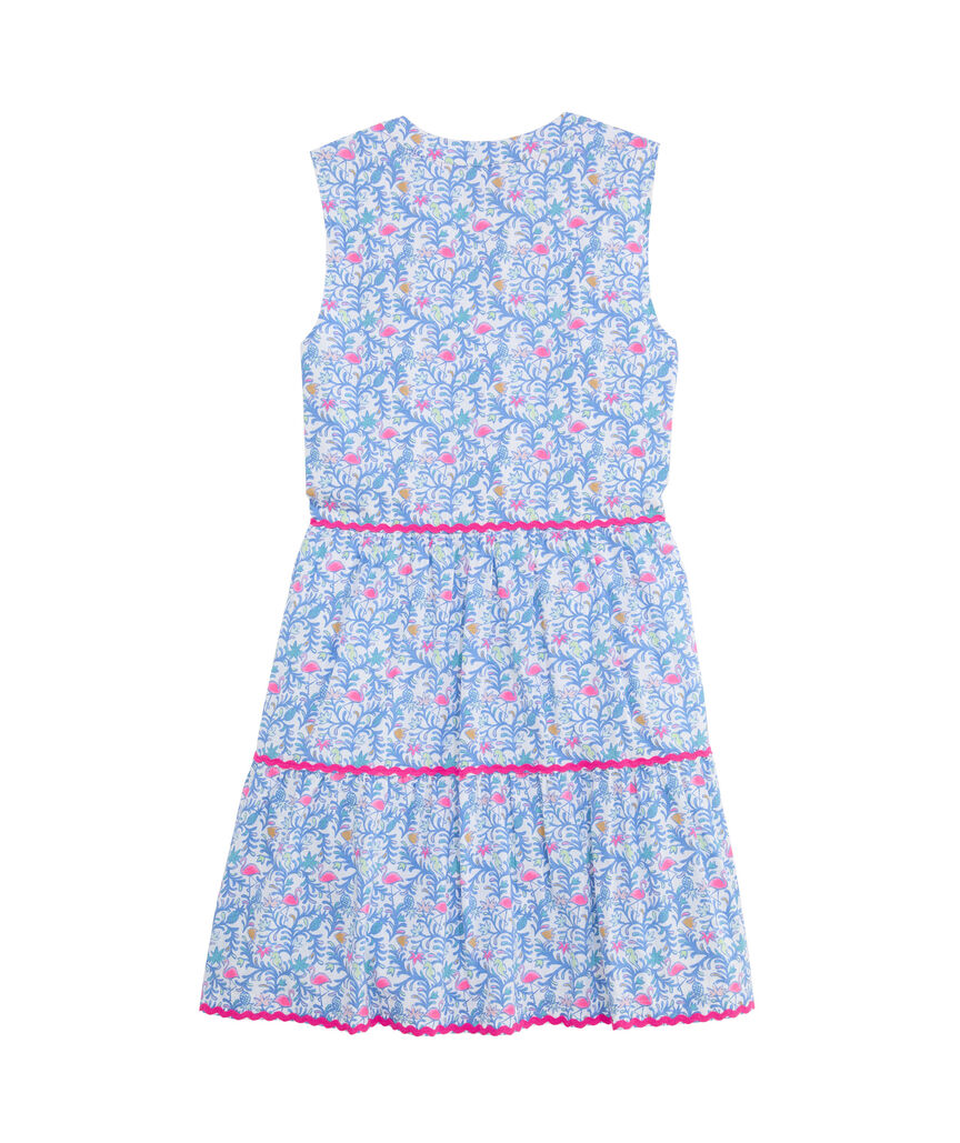 OUTLET Women's Watercolor Otomi Tiered Dress