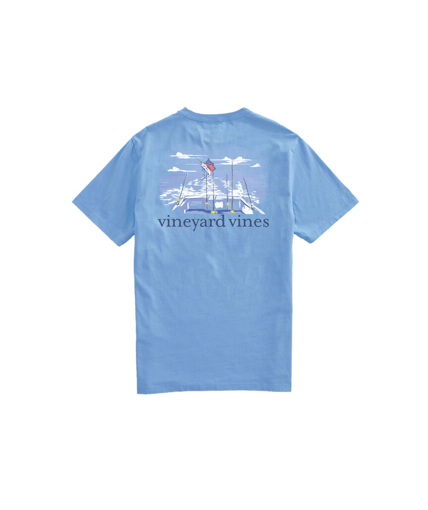OUTLET USA Marlin Fishing Short-Sleeve Pocket Tee
