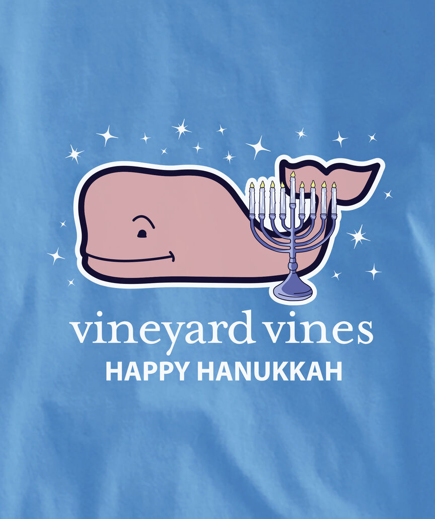 OUTLET Women's Hanukkah Whale Long-Sleeve Pocket Tee