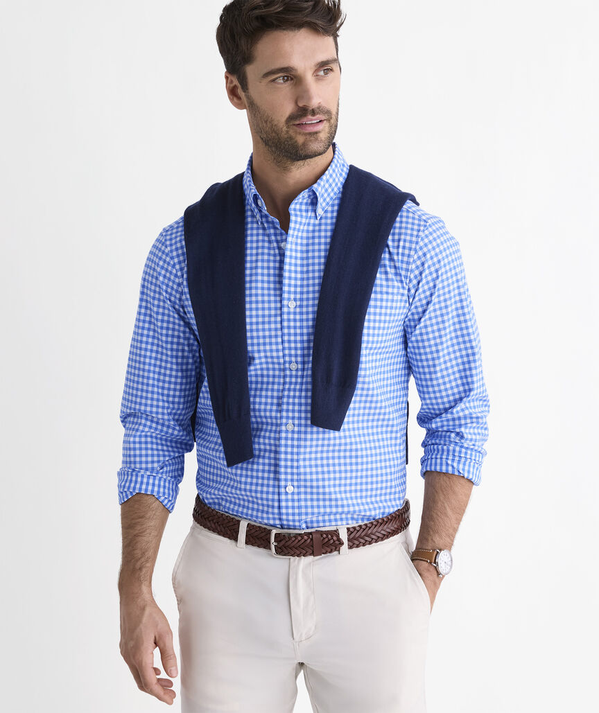 Performance Cotton Skysail Gingham Shirt